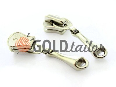 Slider for zipper type of tractor 5 wholesale, color nickel puller Bob