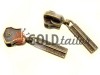 Slider for metal zippers type 5 wholesale, antique color, bark puller