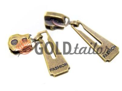 Slider for metal zipper type 3 buy wholesale, antique color, puller Fashion 3