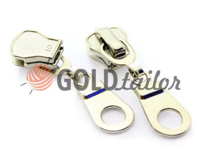 Buy Slider for zipper metal type 10 wholesale, color nickel puller Pear