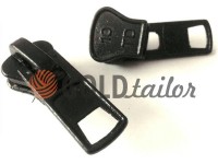 Slider SQUARE for tractor zipper type 10 black