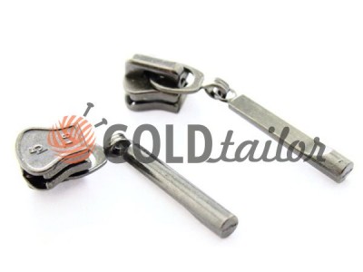 Slider for zipper type of tractor 5 buy, dark nickel puller Stick