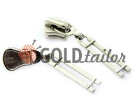 Slider TwoStick for tractor zipper type 5 nickel