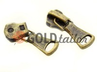 Slider under the braid 8mm for metallic zipper type 5 antique