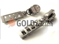 Slider with diamant for spiral zipper type 5 nickel