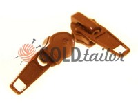 Slider standard for spiral zipper type 7 brown