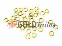 Ring jewelry 5mm gold 10 pcs