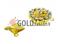 Clasp for beads with 14 stones d = 16mm gold Clasp for beads with 14 stones d = 16mm gold