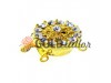 Buy clasp beads round with 14 stones d = 16mm Wholesale Gold