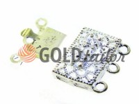 Clasp for beads with stones 3 11mm * 16mm nickel