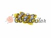 Clasp for necklace Flower with 9 stones 10mm * 12mm gold Wholesale and discord