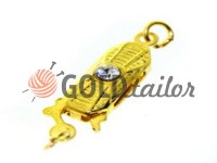 Clasp for beads with 1 stone 5mm * 12mm gold