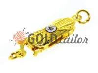 Clasp for beads with 1 stone 5mm * 12mm gold