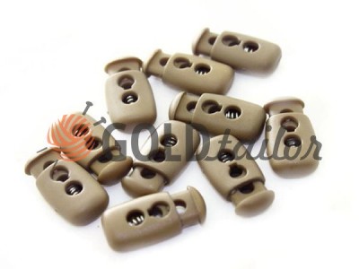 Buy retainer cord d = 4mm plastic two holes 12mm * 23mm brown