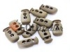 Buy retainer cord d = 4mm plastic two holes 12mm * 23mm brown