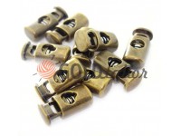 Fixator for cord d = 5mm plastic single hole 10mm * 22mm antique, 10 pcs