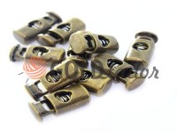 Fixator for cord d = 5mm plastic single hole 10mm * 22mm antique, 10 pcs