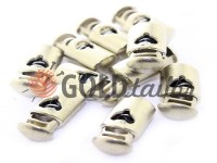 Фіксатор для шнура d = 8мм пластиковий на один отвір 15мм * 30мм нікель, 10 шт