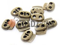 Fixator for cord d = 4mm elips two-hole 16mm * 18mm antique, 10 pcs