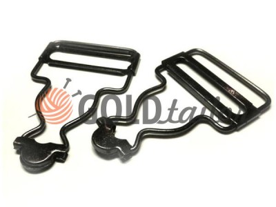 Buy wholesale Carabiner button under the Loop Dark Nickel 33 mm