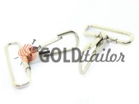 Metal Carabiner for bags under the braid 35mm nickel 37 mm * 50 mm