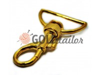 Metal Carabiner for bags under the braid 35mm gold 35 mm x 60 mm