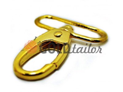 Metal Carabiner for bags under the braid 38mm Gold 38 mm * 58 mm