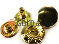 Button NEWstar-Alfa №54 smooth 12,5 mm gold Turkey, 72 pcs