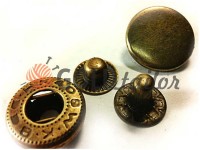 Button Alfa smooth 15 mm 17 mm 20 mm antique China, 50 pcs