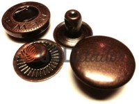 Button NEWstar-Alfa smooth 15 mm antique Turkey, 72 pcs