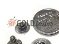 Button Alfa Print 12 mm, 15 mm, 20 mm black nickel China, 50 pcs