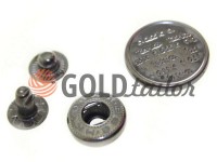 Button Alfa Print 12 mm, 15 mm, 20 mm black nickel China, 50 pcs