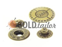 Button Alfa Wear 17 mm antique China, 50 pcs