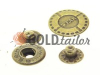 Button Alfa Wear 17 mm antique China, 50 pcs