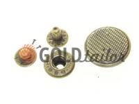 Button Alfa Corf 17 mm antique China, 50 pcs