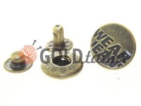 Button Alfa Wear Jeans 15 mm antique China, 50 pcs