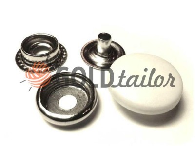 Button NEWstar №61 with a white plastic cap 15 mm, 17 mm, 20 mm Turkey