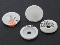 Button NEWstar №61 plastic 12,5 mm, 15 mm white Turkey, 100 pcs