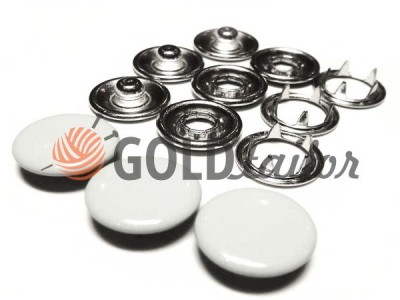 Buy button knitted Gripper closed top 9,5 mm white