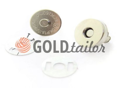 Button magnet for bags 15 mm 17 mm Nickel buy discounted wholesale