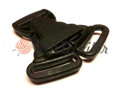 Buy Plastic carabiner two-button three-pillar 30 mm the black wholesale and retail for the best prices