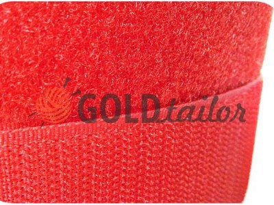 Velcro textile red color buy in bulk and retail from 1 m