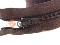 Zipper spiral type 5 on one slider 40 cm - 85 cm, brown 046