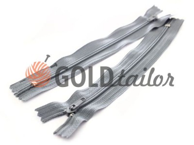 Zipper trousering spiral 18 cm type 4, color grey 109, wholesale and retail