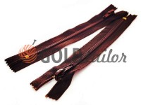 Zipper Baryshevskaya strengthened shoe spiral 18 cm type 6, color brown 048