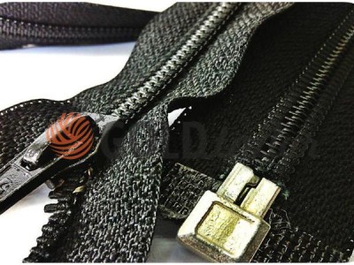 Zipper Baryshevka twisted reinforced type 8 on a slider 80 cm, 90 cm, 100 cm, black Buy wholesale and retail