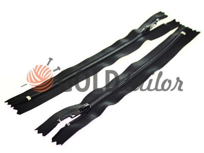 Zipper trousering YKK spiral 18 cm type 4, color black, wholesale and retail