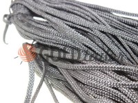 Cord braided flat 7mm, color black