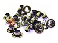 Luvers steel ring 3 mm - 17 mm, color black nickel, 50 pcs