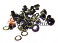 Luvers steel ring 3 mm - 17 mm, color oxide, 50 pcs